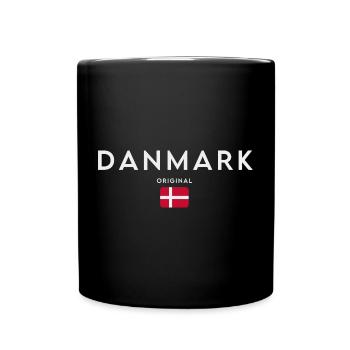 Drapeau du Danemark, fierté danoise - Mug uni - noir - Devant