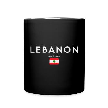 Flagge des Libanon, Libanesischer Stolz - Tasse einfarbig - Schwarz - Vorne