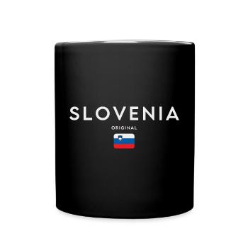 Drapeau de la Slovénie, fierté slovène - Mug uni - noir - Devant