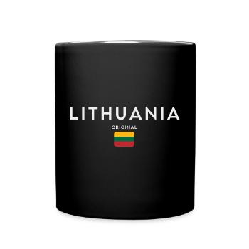 Lithuanian flag, Lithuanian pride - Full Colour Mug - black - Front