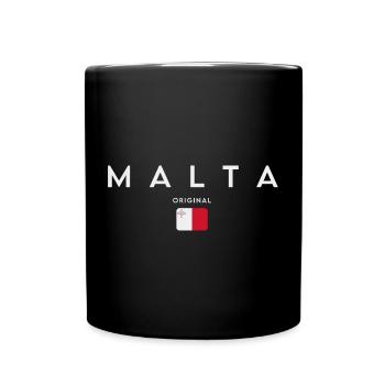 Drapeau de Malte, fierté maltaise - Mug uni - noir - Devant