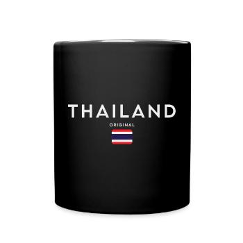 Drapeau de la Thaïlande, fierté thaïlandaise - Mug uni - noir - Devant