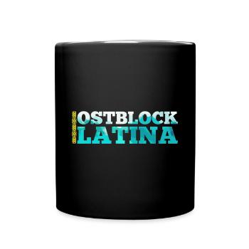 Ostblock Latina Kasachin Kasachstan Geschenk - Tasse einfarbig - Schwarz - Vorne