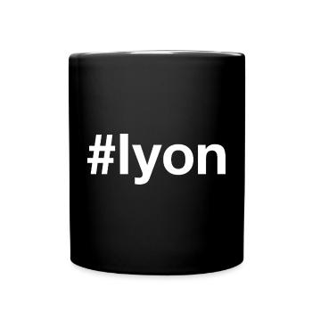 LYON Hashtag - Tasse einfarbig - Schwarz - Vorne