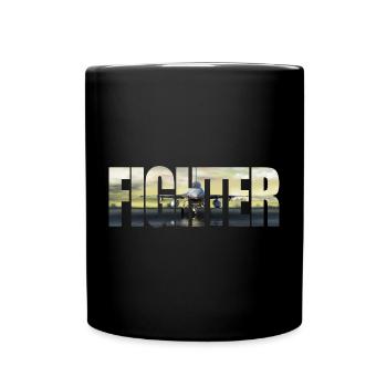 Fighter F-16 Fighting Falcon - Tasse einfarbig - Schwarz - Vorne