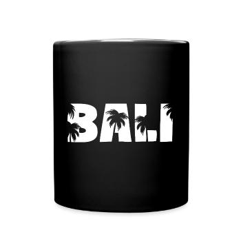 Bali Palm Trees - Full Colour Mug - black - Front