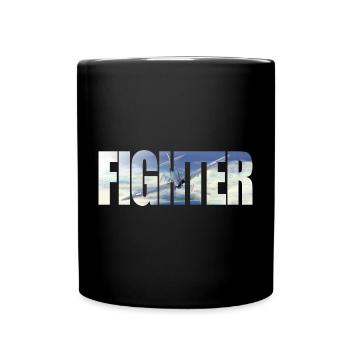 Fighter Spitfire - Full Colour Mug - black - Front
