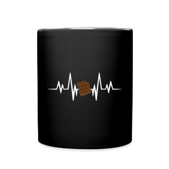 Chocolate heartbeat - Tasse einfarbig - Schwarz - Vorne