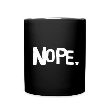 Nope Lettering - Pas d’icône de dictons drôles - Mug uni - noir - Devant
