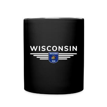 Wisconsin Fan Shirt – Natur & Stolz - Tasse einfarbig - Schwarz - Vorne