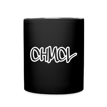 Abstraktes Farbenspiel Design - Tasse einfarbig - Schwarz - Vorne