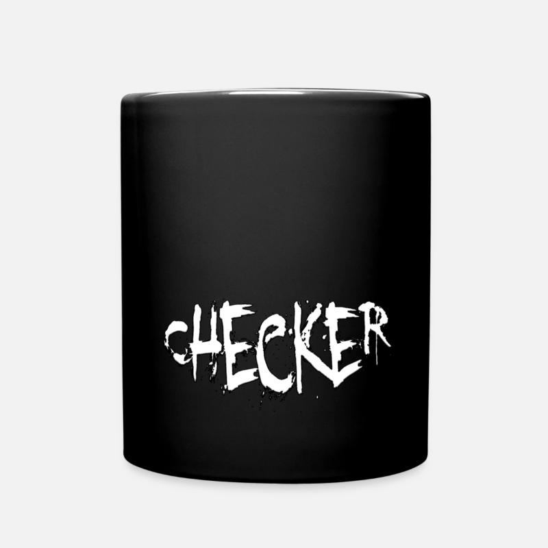 CHECKER - Tasse einfarbig - Schwarz