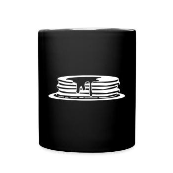 Pfannkuchen - Tasse einfarbig - Schwarz - Vorne