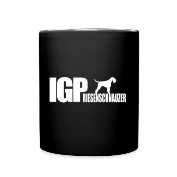 IGP RIESENSCHNAUZER Wilsigns Hundesport Geschenk - Tasse einfarbig - Schwarz - Vorne