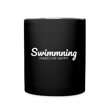 Schwimmen Geschenk Schwimmer Wassersport Sport - Full Colour Mug - black - Front
