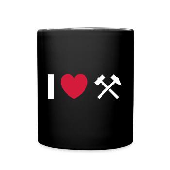 I LOVE RUHRPOTT | HEART - Full Colour Mug - black - Front