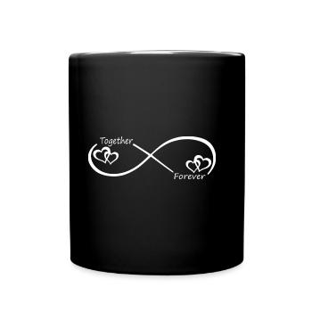 Infinity Ensemble pour toujours coeur - blanc - Mug uni - noir - Devant