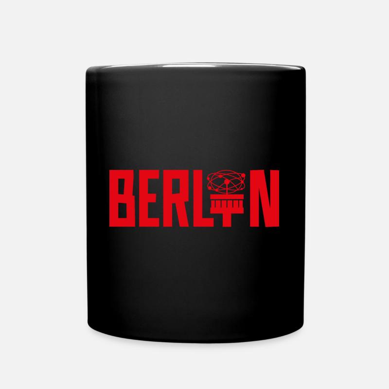 BADGE DE BERLIN AVEC L'HEURE MONDIALE - Mug uni - noir