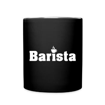 Barista Kaffeeliebe Cafe Logo Grafik Grafik icon - Tasse einfarbig - Schwarz - Vorne