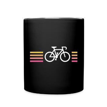 Fahrrad Sport Weiß - Tasse einfarbig - Schwarz - Vorne