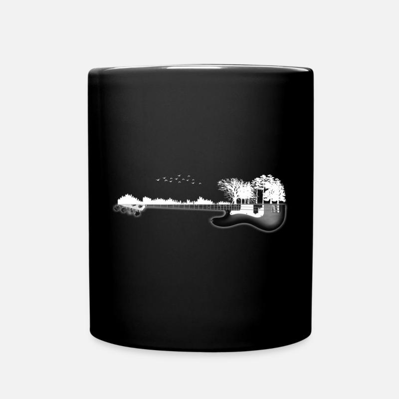 Gitarre Natur - Tasse einfarbig - Schwarz