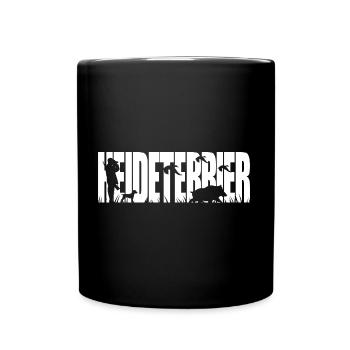 HEIDETERRIER Jagdhund Jagdhunde Wilsigns - Tasse einfarbig - Schwarz - Vorne