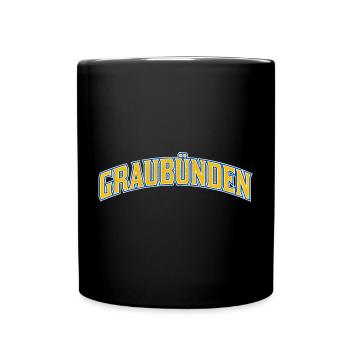 Graubünden Arc Logo - Tasse einfarbig - Schwarz - Vorne