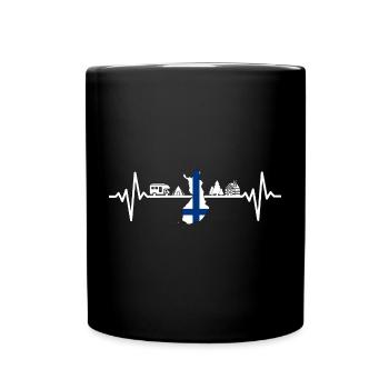 Finnland Camping Camper Finland Design - Full Colour Mug - black - Front
