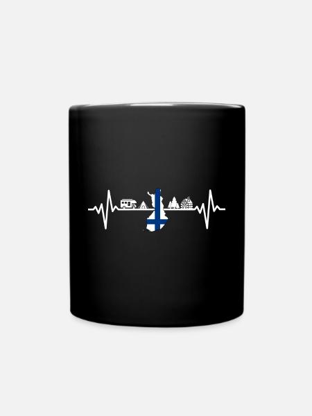 Finnland Camping Camper Finlande Design - Mug uni - noir