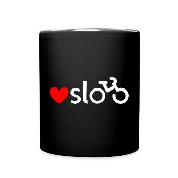 Oslo Fahrrad-Liebesaufkleber (weiß) - Tasse einfarbig - Schwarz - Vorne
