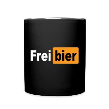 FREIBIER - Tasse einfarbig - Schwarz - Vorne