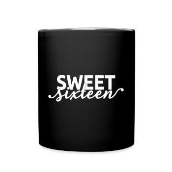 Sweet Sixteen Mignon cadeau de 16 ans - Mug uni - noir - Devant