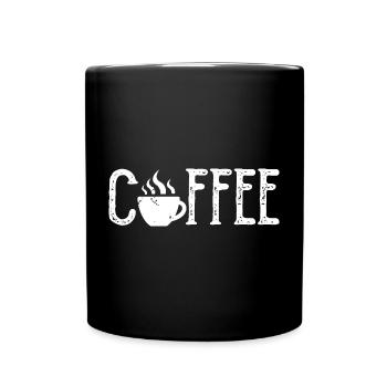 Coffee Cafe Kaffee Liebe Gastro Bar Bistro Symbol - Tasse einfarbig - Schwarz - Vorne