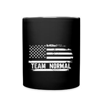 Team Normal - Tasse einfarbig - Schwarz - Vorne