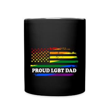 LGBT Stolzer Vater - Tasse einfarbig - Schwarz - Vorne