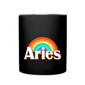 Zodiac sign Aries - Full Colour Mug - black - Front
