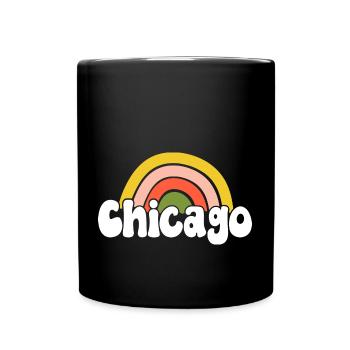 Chicago 70er Jahre Hippie - Tasse einfarbig - Schwarz - Vorne