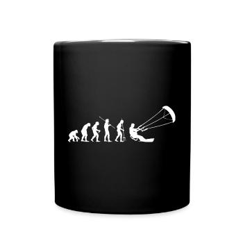 Kitesurfen Kitesurf Kitesurfer Kiteboard - Tasse einfarbig - Schwarz - Vorne