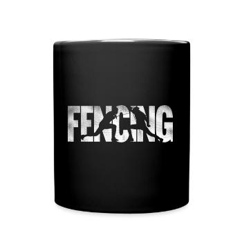 Fechter Fencing Fechtsport Fencer Fechten - Tasse einfarbig - Schwarz - Vorne
