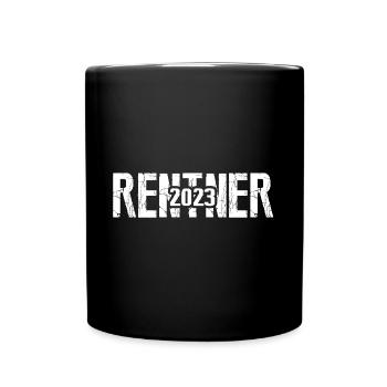 Rentner 2023, Pensionär, Endlich im Ruhestand! - Tasse einfarbig - Schwarz - Vorne