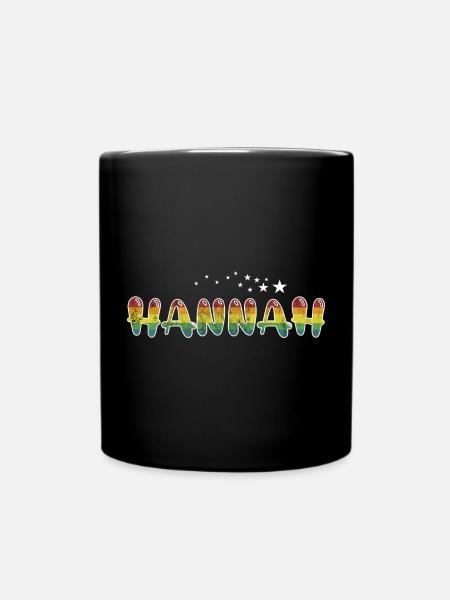 First name Hannah Maiden name Gift - Full Colour Mug - black