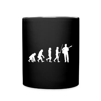 Gitarre Evolution Gitarrist Musiker Guitar - Tasse einfarbig - Schwarz - Vorne