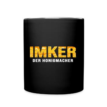 Hobbyimker Imker Honigmacher liebt Bienenvolk - Tasse einfarbig - Schwarz - Vorne