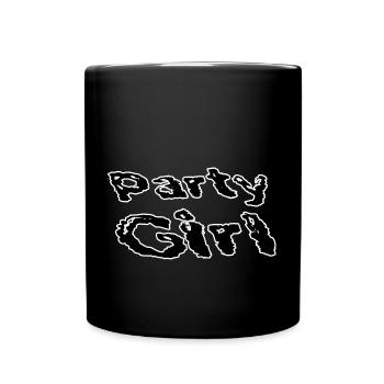 Fille de fête - Mug uni - noir - Devant