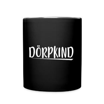 Dörpkind Kind Frau Mann vom Dorf - Tasse einfarbig - Schwarz - Vorne