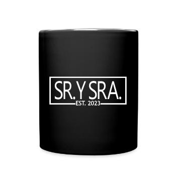 Sr. Y Sra. Est. 2023 - Hochzeitsgeschenk für Männer & Frauen - Tasse einfarbig - Schwarz - Vorne