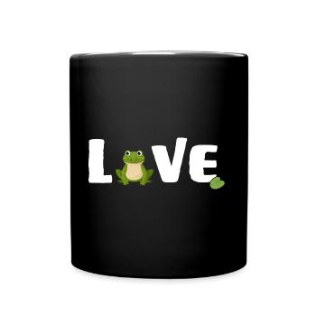 Frogs "frog love" Frog Prince - Full Colour Mug - black - Front