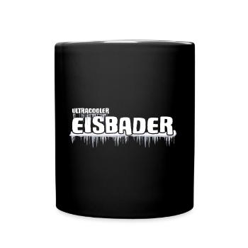 Eisbader cooler Winterschwimmer im Frost - Tasse einfarbig - Schwarz - Vorne