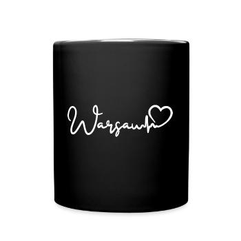 Varsovie Pologne Varsovie battement de cœur - Mug uni - noir - Devant