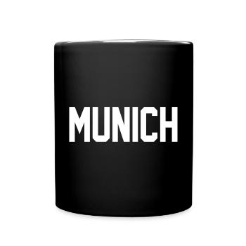 München - Tasse einfarbig - Schwarz - Vorne
